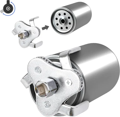 Miniatura 4 de Llave universal de filtro de aceite ajustable de 3 mandíbulas, se adapta a filtros de 2-1/8 a 4-1/2 pulgadas, uso con trinquete de transmisión