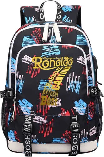 Miniatura 21 de Soccer Player 7 Mochila deportiva multifunción para viajes, portátil, para fanáticos del fútbol, para hombres y mujeres, negro - 2, Tamaño único