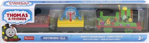 Miniatura 6 de Thomas & Friends Tren de juguete motorizado Percy Motor alimentado por batería con tambor de carga y correo para preescolar juego de simulación