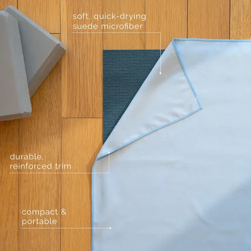 Miniatura 2 de S&T INC. Toalla para esterilla de yoga, toalla de secado rápido, suave y absorbente para gimnasio, pilates y esterilla de yoga caliente, 1 paquete
