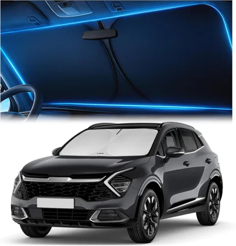 Miniatura 38 de Parasol para parabrisas para Honda Civic 2022 2023 2024 2025 2026 – Tecnología innovadora sin paso de luz, recorte para espejo, bloquea el 99%