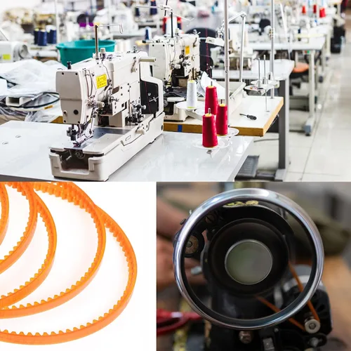 Miniatura 7 de HARFINGTON 2 unids Serie MB Cinturones de máquina de coser estándar MB340 Motor Triángulo V-Belt con un solo diente para máquina de coser eléctrica