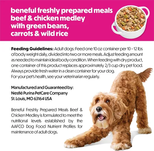 Miniatura 7 de Comidas preparadas Purina Beneful, comida para perro, paquete surtido, 10 onzas Tubo, paquete de 8