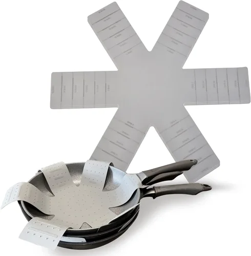 Miniatura 8 de Protectores de ollas y sartenes para apilar, separadores de ollas, protectores de utensilios de cocina, paquete de 3, separadores antideslizantes