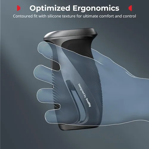 Miniatura 5 de SMALLRIG Mango lateral giratorio con botón de presión y abrazadera NATO, para mano izquierda y derecha, mango lateral giratorio 360° con silicona