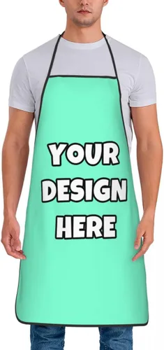 Delantal personalizado con logotipo de imagen, nombre de texto, delantales de cocina personalizados para chef para hombres y mujeres
