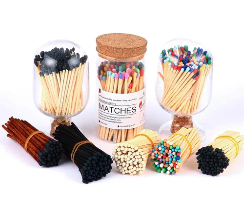 Miniatura 4 de 150 fósforos decorativos blancos de 3 pulgadas, fósforos largos de madera para decoración del hogar, regalos, accesorios y eventos, fósforos largos