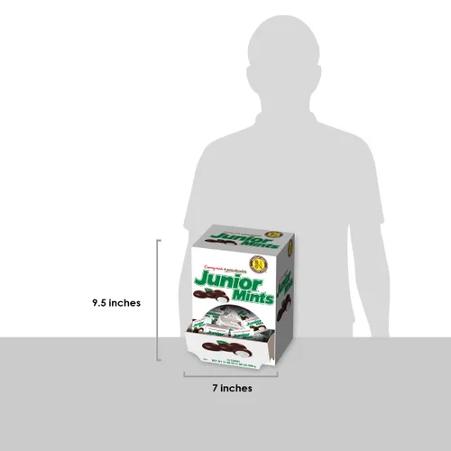 Miniatura 6 de Tootsie Roll Mentas cremosas junior en chocolate puro, mini cajas, 72 unidades, 31.68 onzas