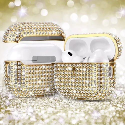 Miniatura 6 de Funda para AirPods Pro de 2ª generación, Filoto Cute AirPod Pro 2 Funda protectora para mujeres y niñas, brillantes de cristal de PC Apple Air Pods