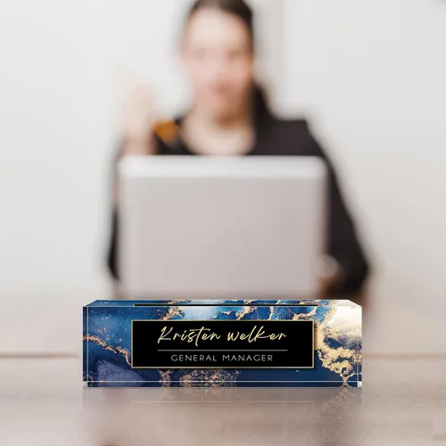 Miniatura 4 de Placa de identificación para escritorio, placa de nombre de escritorio personalizada, accesorios de escritorio de oficina acrílicos, regalos