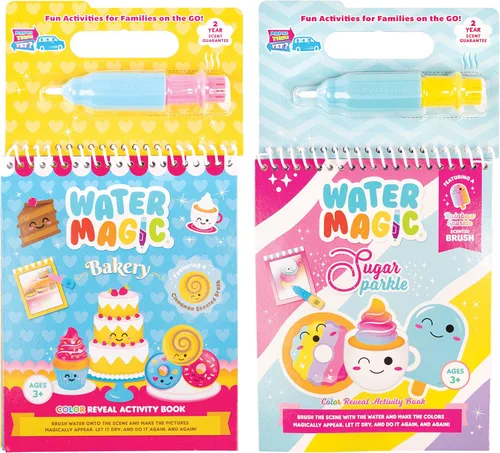 Scentco Water Magic - Libros de actividades patentados gourmet perfumados reutilizables para revelar el agua, sin ensuciar, toda diversión Panadería