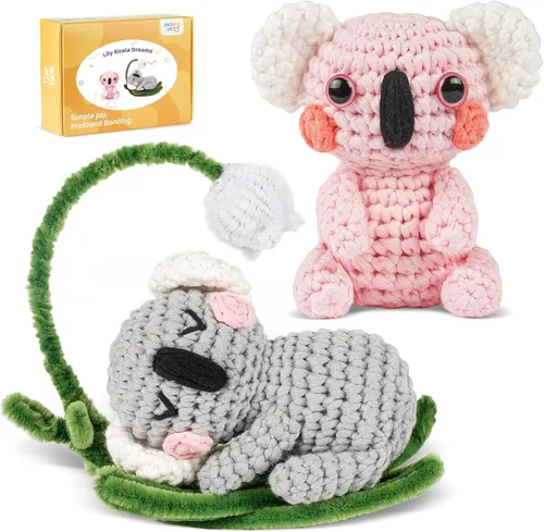 Miniatura 8 de Kit de ganchillo MOREJMTT para principiantes, kit de tejer, equipado con videotutoriales paso a paso, kits de ganchillo para adultos y jóvenes, kit