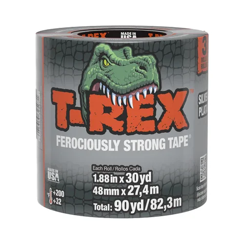 Miniatura 15 de T-REX Cinta adhesiva extra ancha con respaldo resistente a los rayos UV y resistente al agua para reparaciones ferozmente fuertes, 2.83 pulgadas x