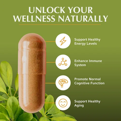 Miniatura 2 de Jiva Botanicals Suplemento Shilajit prémium de 700 mg, extracto de cápsulas de Shilajit con minerales, ácido fúlvico/húmico para apoyo inmunológico