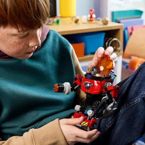 Miniatura 4 de LEGO Sonic The Hedgehog Knuckles vs. Dr. Eggman Egg Crusher Mech Juego de Construcción de Juego de Simulación con 2 Minifiguras para Niños, Edades