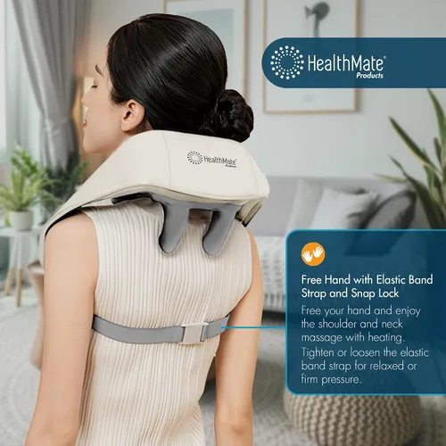 Miniatura 5 de HEALTHMATE IN9532 Masajeador de hombros y cuello para aliviar el dolor de tejido profundo 6D Shiatsu cuello y hombro con calor recargable