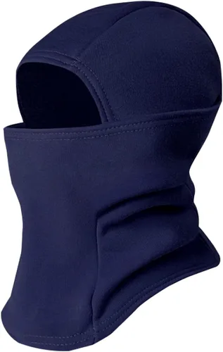Miniatura 17 de Azarxis Gorro de niños con pasamontañas de forro polar para esquí, máscara facial de invierno, gorro ajustable con calentador doble para el cuello