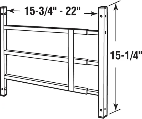 Miniatura 5 de Prime-Line S 4747 Protector de ventana fijo de 3 barras de acero al carbono para seguridad del hogar y seguridad infantil, 15-3/4 pulgadas a 23-1/2
