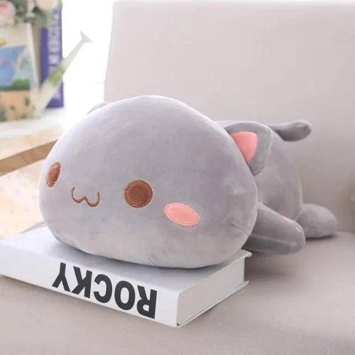 Miniatura 2 de Juguete de peluche con forma de animales, cojín de peluche con forma de gato para niñas