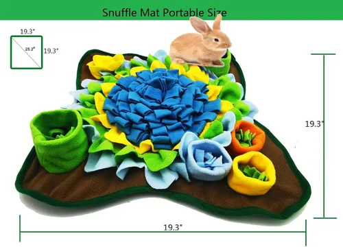 Miniatura 4 de Alfombrilla de olfateo para perros, esteras de alimentación para mascotas, almohadilla de olfateo para cachorros, juguetes interactivos de Azul-01