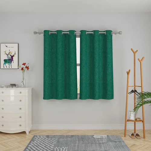 Miniatura 49 de UPOPO Cortinas de niveles de cocina negras de privacidad de lino texturizado de 24 pulgadas de largo, cortinas de café sobre el fregadero, cortinas