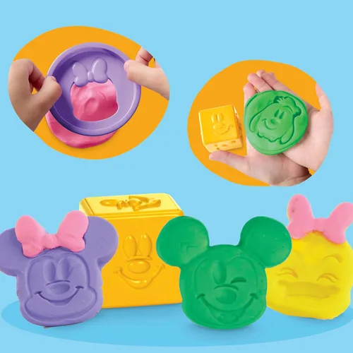 Miniatura 7 de Play-Doh Disney Junior Mickey Mouse Clubhouse, juego de juguetes apilables felices, juguetes preescolares, regalos de manualidades y arte para niños