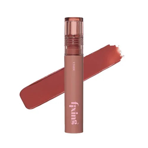 Miniatura 16 de Labial líquido pigmentado Etude, color #01 rosa análogo (4g), de larga duración, resistente al agua, con un ligero acabado mate, cobertura total