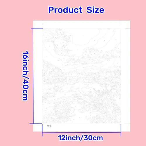 Miniatura 6 de Kit de pintura por números para adultos principiantes, paquete de 2 pinturas por números para adultos, lienzo enrollado para pintar, decoración