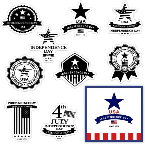 Sellos transparentes de estrella de Estados Unidos para hacer tarjetas, sellos patrióticos de palabras del 4 de julio, sello de bandera