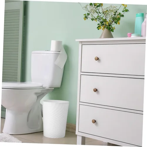 Miniatura 7 de Cabilock Bote de basura de plástico, blanco, 1.0 litros, duradero, fácil de usar, ideal para el hogar y la oficina