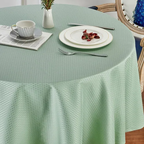 Miniatura 6 de Mantel redondo de poliéster resistente al agua y las manchas, lavable, mantel de tela para mesa de cocina y comedor
