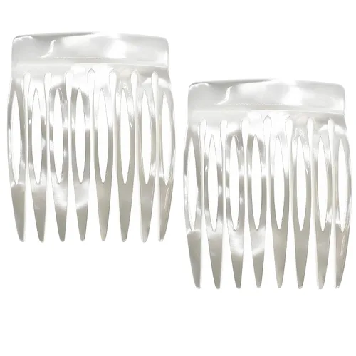 Miniatura 11 de Camila Paris CP2332/2 Peine lateral francés hecho a mano ónix, pequeño trenzado decorativo para el cabello, clips de sujeción fuerte para mujeres