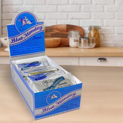 Miniatura 3 de Blue Monday Pulled Cream Candy - Barras de chocolate negro - Caja de 24 sabores originales