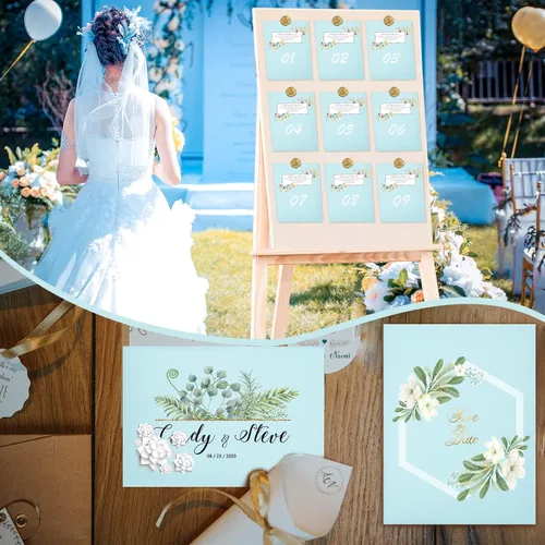 Miniatura 6 de 100 hojas de cartulina azul claro de 8.5 x 11 pulgadas, papel pastel, papel de tarjetas azules Goefun para impresora para invitaciones de boda