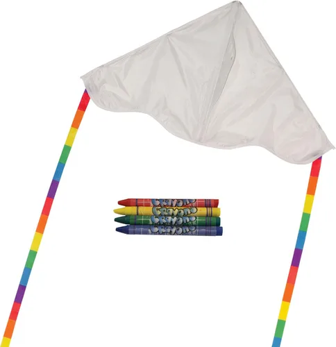 Miniatura 8 de In the Breeze Colorear Diamond - Cometa de 20 pulgadas, línea única, cometa de tela Ripstop, incluye crayones, línea de cometa y bolsa, diversión