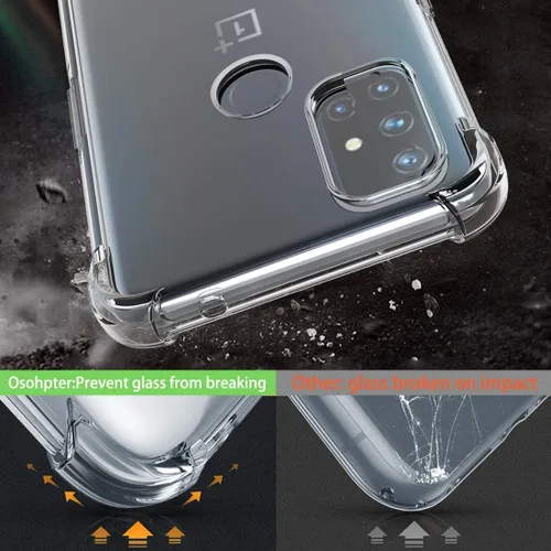 Miniatura 3 de Osophter Funda para Oneplus Nord N10 5G, Oneplus N10 5G Funda transparente con esquinas reforzadas de TPU para Oneplus N10 5G (transparente)