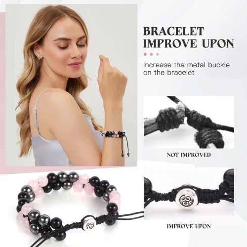 Miniatura 32 de Triple Protection Bracelet - for Protect & Balance - Energy Crystal Handmade Bracelets for Men Women