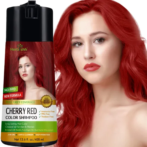 Miniatura 11 de Herbishh - Champú enriquecido con color para cabello gris - Fórmula de tinte para el cabello de larga duración y acondicionador (Marrón dorado)