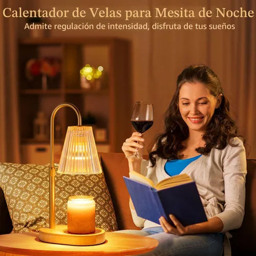 Miniatura 6 de Lámpara calentadora de velas con temporizador, velas eléctricas, calentadores de cera, lámparas de vidrio para tarros, quemador, altura ajustable