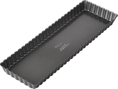Wilton Sartén antiadherente extra larga para quiche, los bordes acanalados en tus tartas y quiches añadirán un toque de estilo, 14 x 4.5 pulgadas