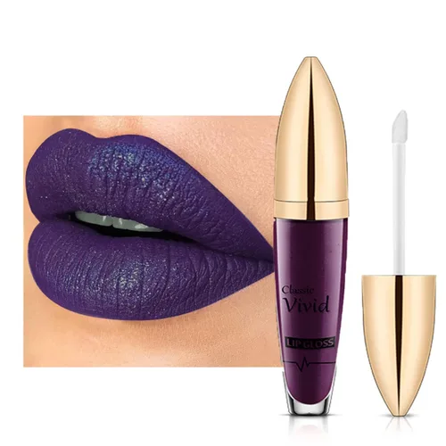 Miniatura 14 de Lápiz labial líquido brillante de diamantes para Halloween, brillo labial líquido con purpurina gótica, de alto pigmento brillante, resistente al #03