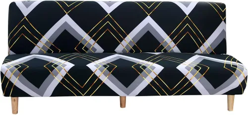 Miniatura 28 de MIFXIN Funda elástica para sofá cama sin brazos, funda de elastano para futón, plegable, sin reposabrazos, protector de muebles para sofá cama