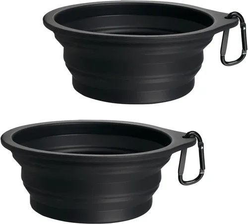 Miniatura 20 de PetBonus - 2 unidades de tazones plegables de silicona para perros, libres de BPA, aptos para lavavajillas, portátiles, plegables, expandibles