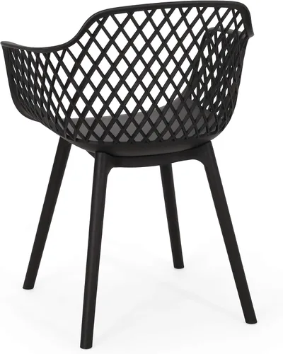 Miniatura 7 de Christopher Knight Home Delia Silla de comedor al aire libre (juego de 2), color negro