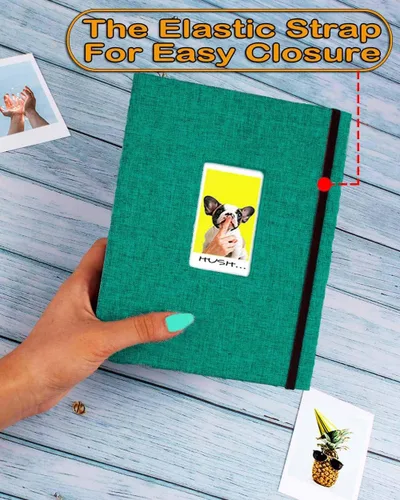 Miniatura 2 de GPIRAL Mini Álbum de Fotos 208 Fotos Verticales - Álbum de Fotos de Lino 2x3 Compatible con Tarjetas Fotográficas K-pop, Fujifilm Instax Mini Film