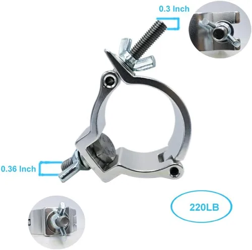 Miniatura 2 de Abrazadera de Luz de Escenario Truss Abrazaderas O Carga 22lbs/165lbs/220lbs Resistente DJ Aleación de Aluminio Gancho de Montaje de Iluminación