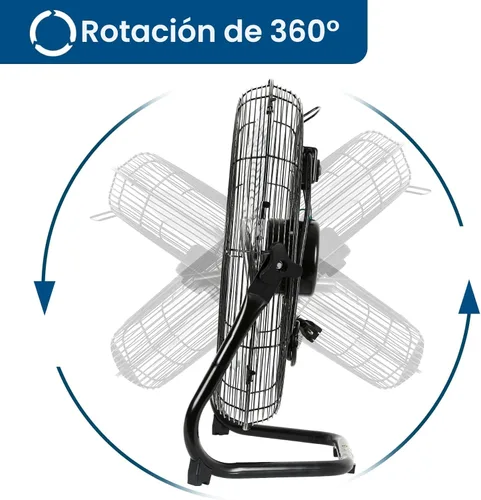 Miniatura 4 de BILT HARD Ventilador de piso de alta velocidad de 4600 CFM de 20 pulgadas, ventilador de metal resistente de 3 velocidades con sistema de montaje
