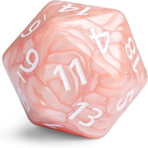 Miniatura 9 de Handan 6 Piezas D20 Dados Poliédricos, Dados DND de 20 Caras, Dados Grandes de Perla de 22mm Mezcla de Colores, Conjunto de Dados D&D de 20 Caras