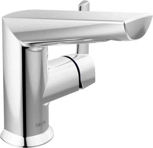 Delta Faucet Galeon - Grifo de baño de un solo orificio, grifos de baño cromados para fregadero de 1 agujero, grifo de fregadero de baño de una sola
