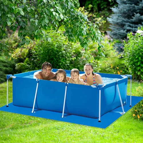 Miniatura 4 de Paño rectangular de suelo para piscinas sobre el suelo, plegable, impermeable, protector de suelo para piscinas/piscinas inflables para niños, 116 x